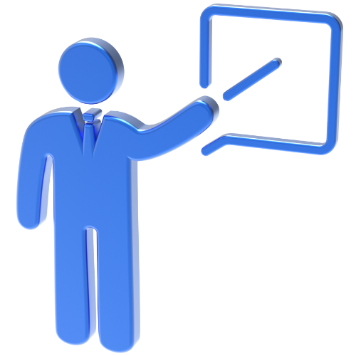 a person at a whiteboard teaching